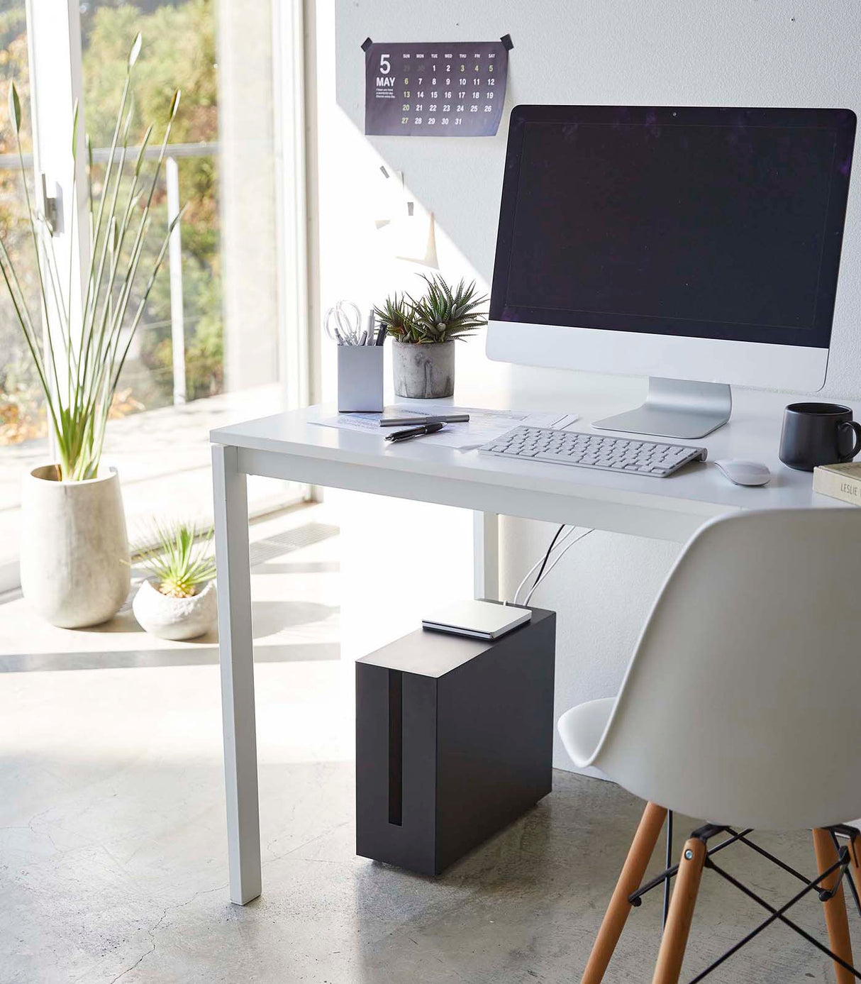 Rolling Cable Management Box - Steel from Yamazaki Home