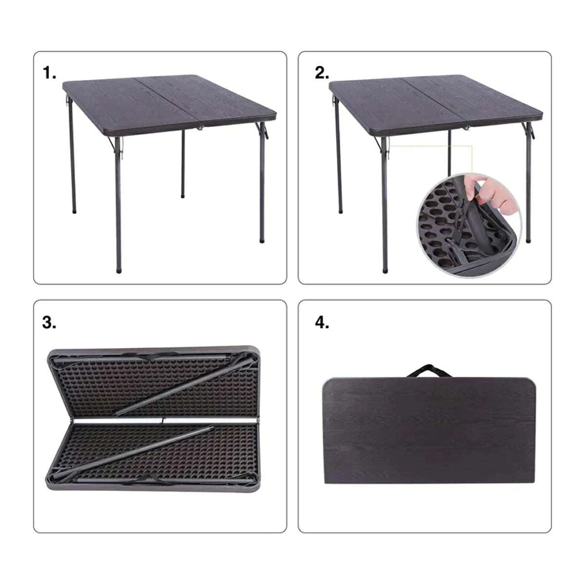 Lightweight Portable Square Card Table with Folding Legs From Redcamp