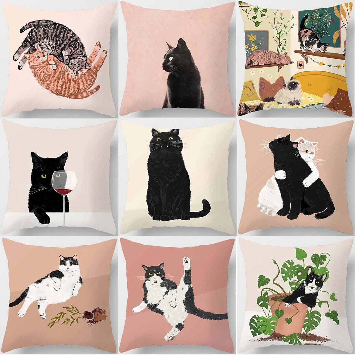 Feline Cushion Covers from Moderny