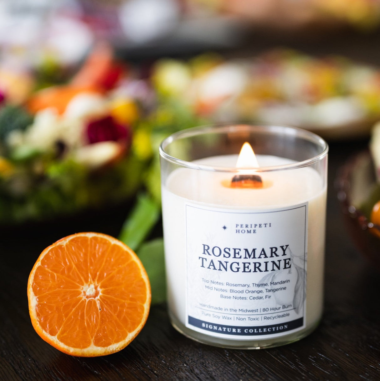 Wooden Wick Soy Candle from Peripeti Home