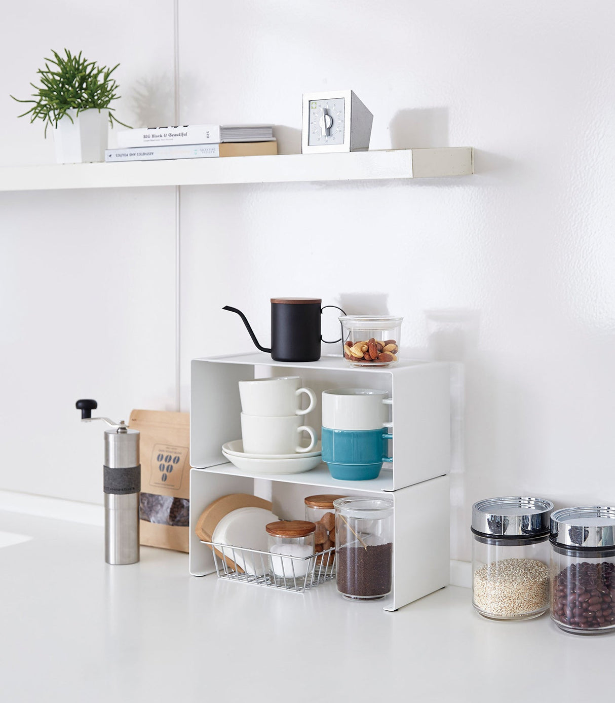 Stackable Countertop Shelf - Two Sizes - Steel from Yamazaki Home