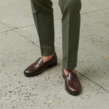 Men's Brown Leather Milano Loafer From Del Toro Shoes