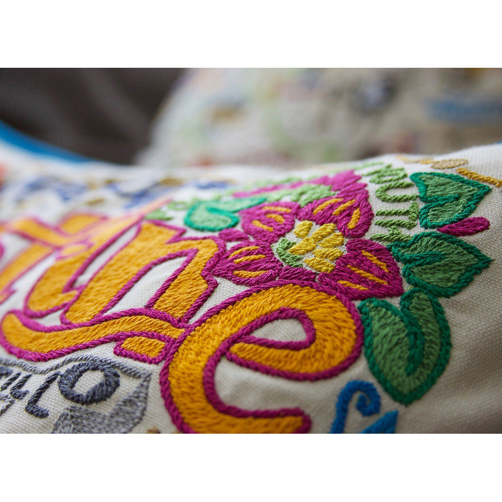 St. Augustine, FL Hand-Embroidered Pillow from Quirks!
