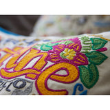 St. Augustine, FL Hand-Embroidered Pillow from Quirks!