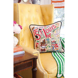 St. Louis Hand-Embroidered Pillow by CatStudio from Quirks!