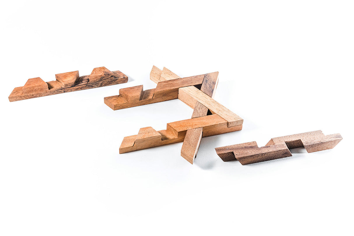 Star of David Wooden Interlocking Puzzle from Kubiya Games