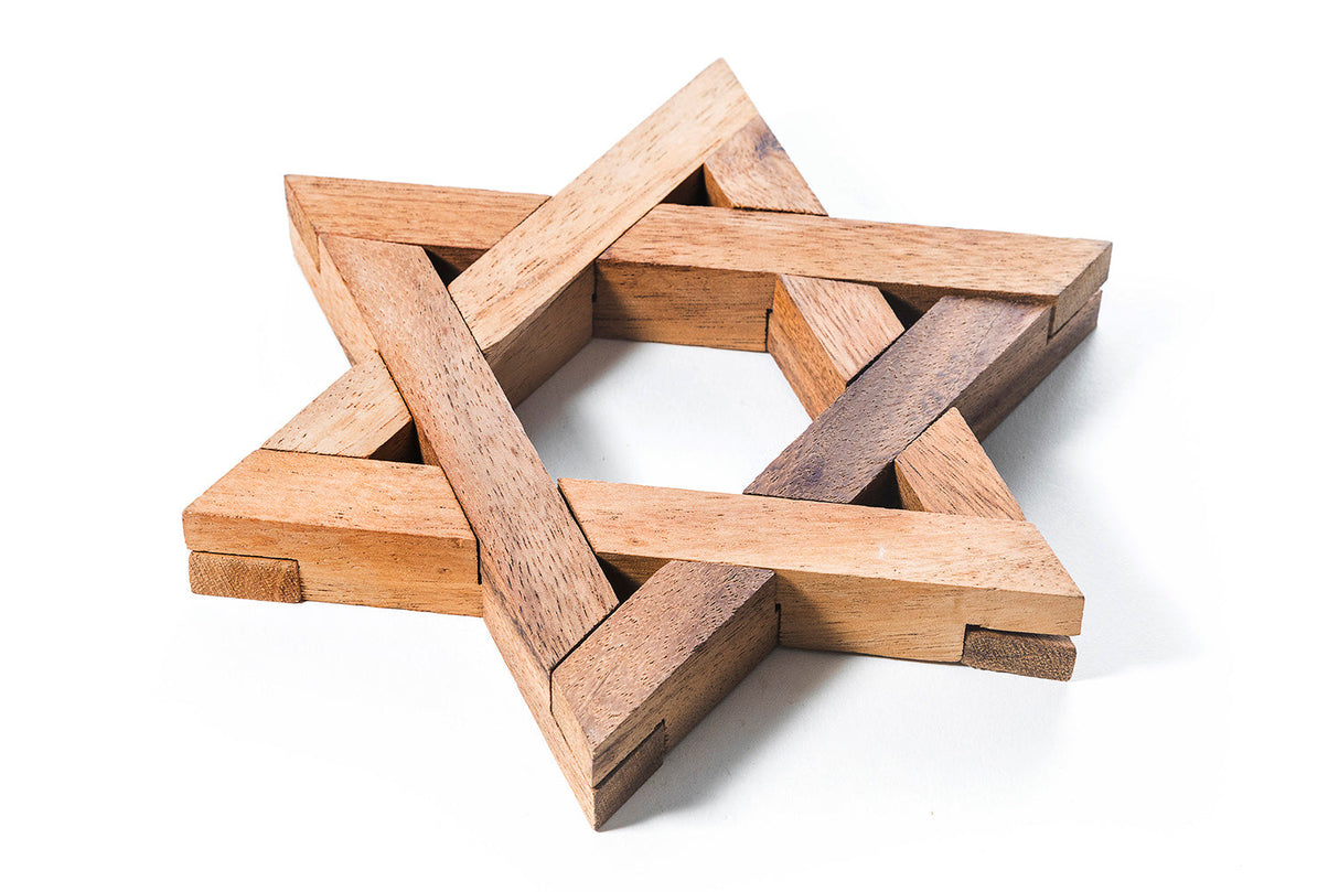 Star of David Wooden Interlocking Puzzle from Kubiya Games