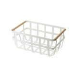 Storage Basket - Two Sizes - Steel + Wood from Yamazaki Home