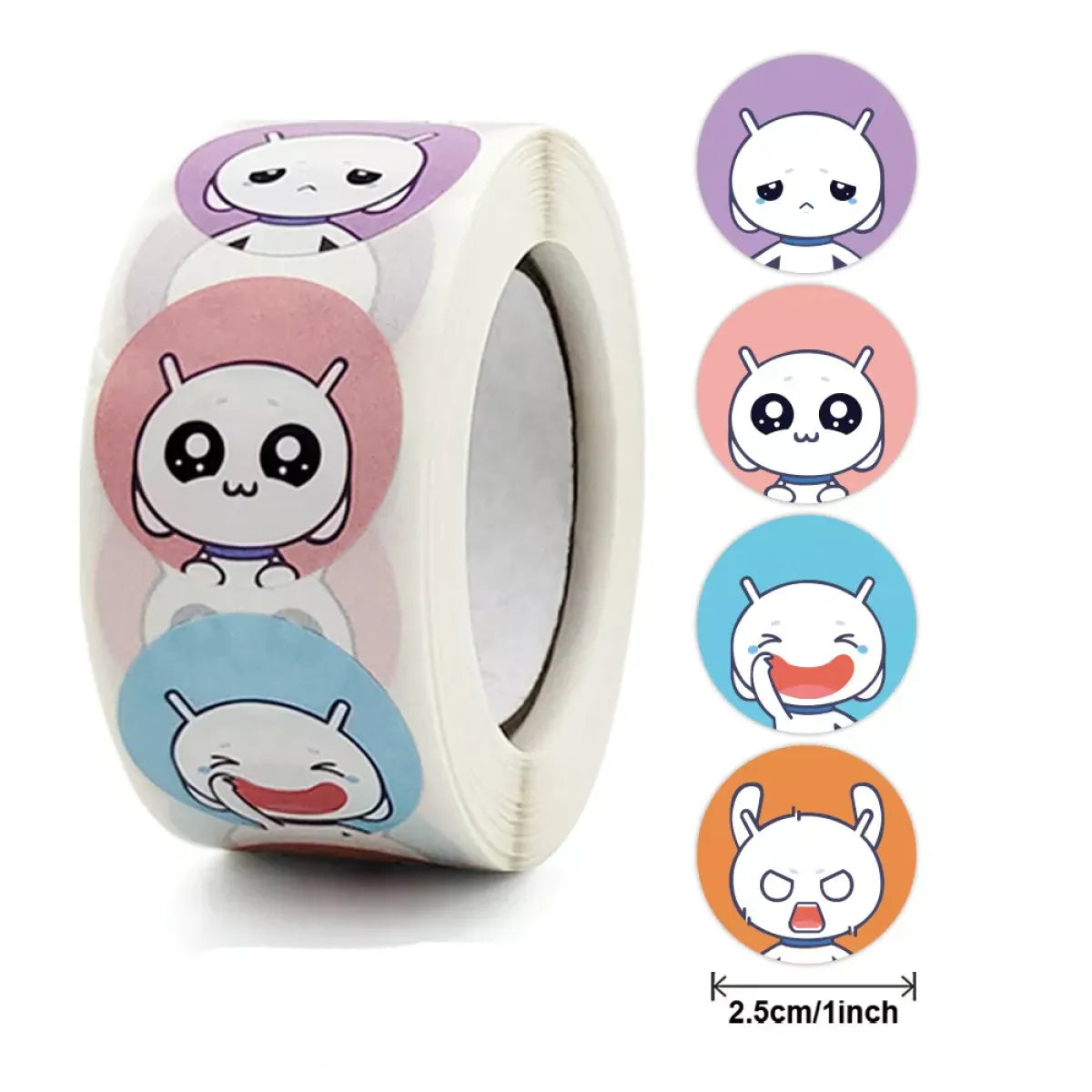 Cute Animal Thank You Stickers Roll - 100-500 PCS from Kawaii Stop