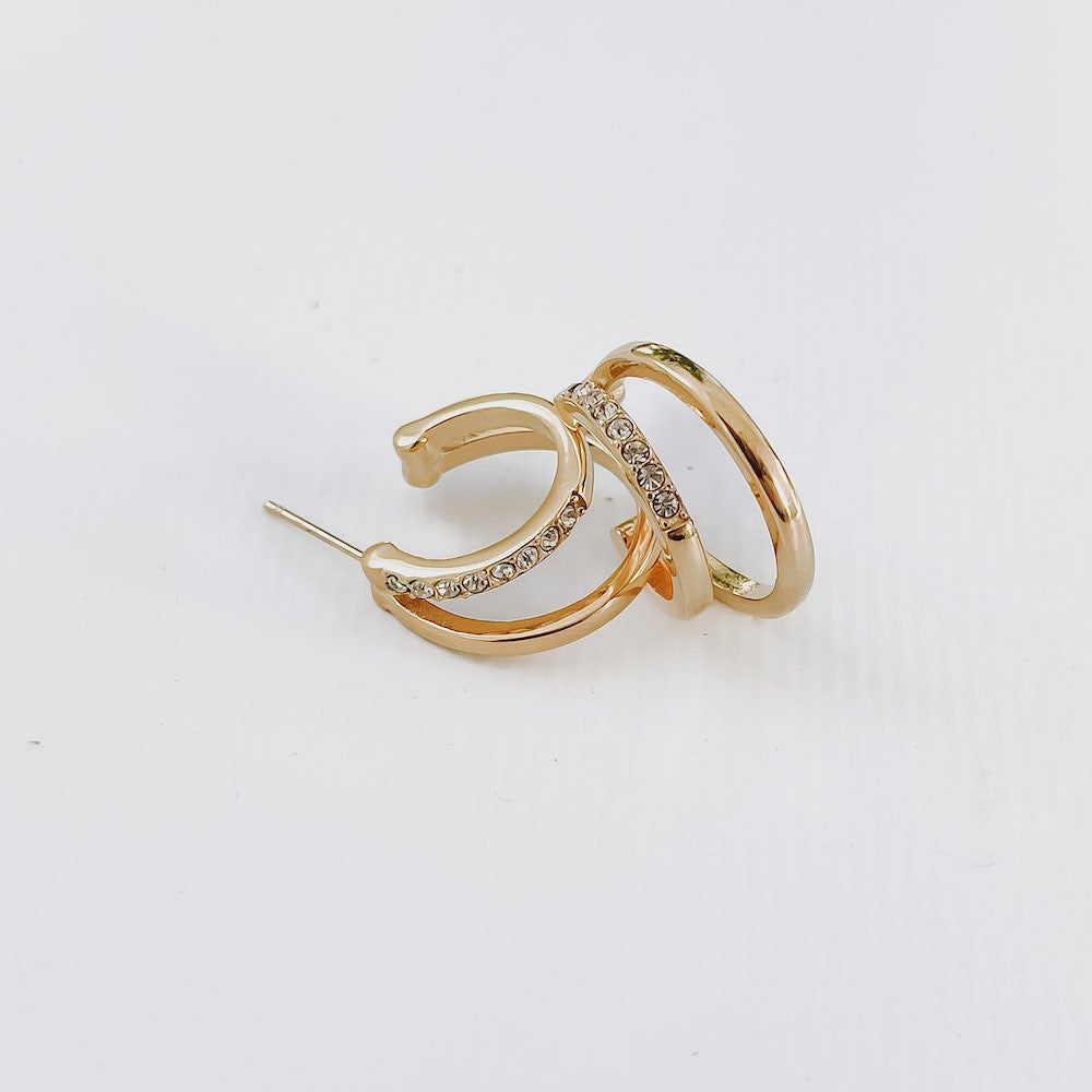 Stole The Show Crystal Double Hoop Earring from Pretty Simple