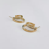 Stole The Show Crystal Double Hoop Earring from Pretty Simple