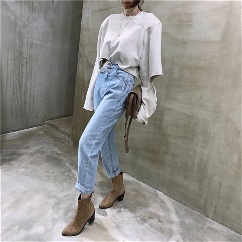 Straight Loose Denim Jeans From Kawaii Stop