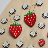Strawberry Hoop Earrings from LE CHIC MIAMI