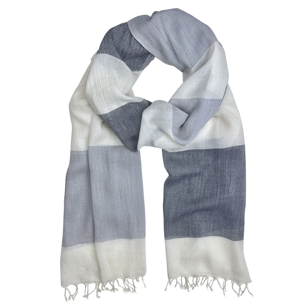 Bold Stripe Milk Yarn Scarf from SLATE + SALT