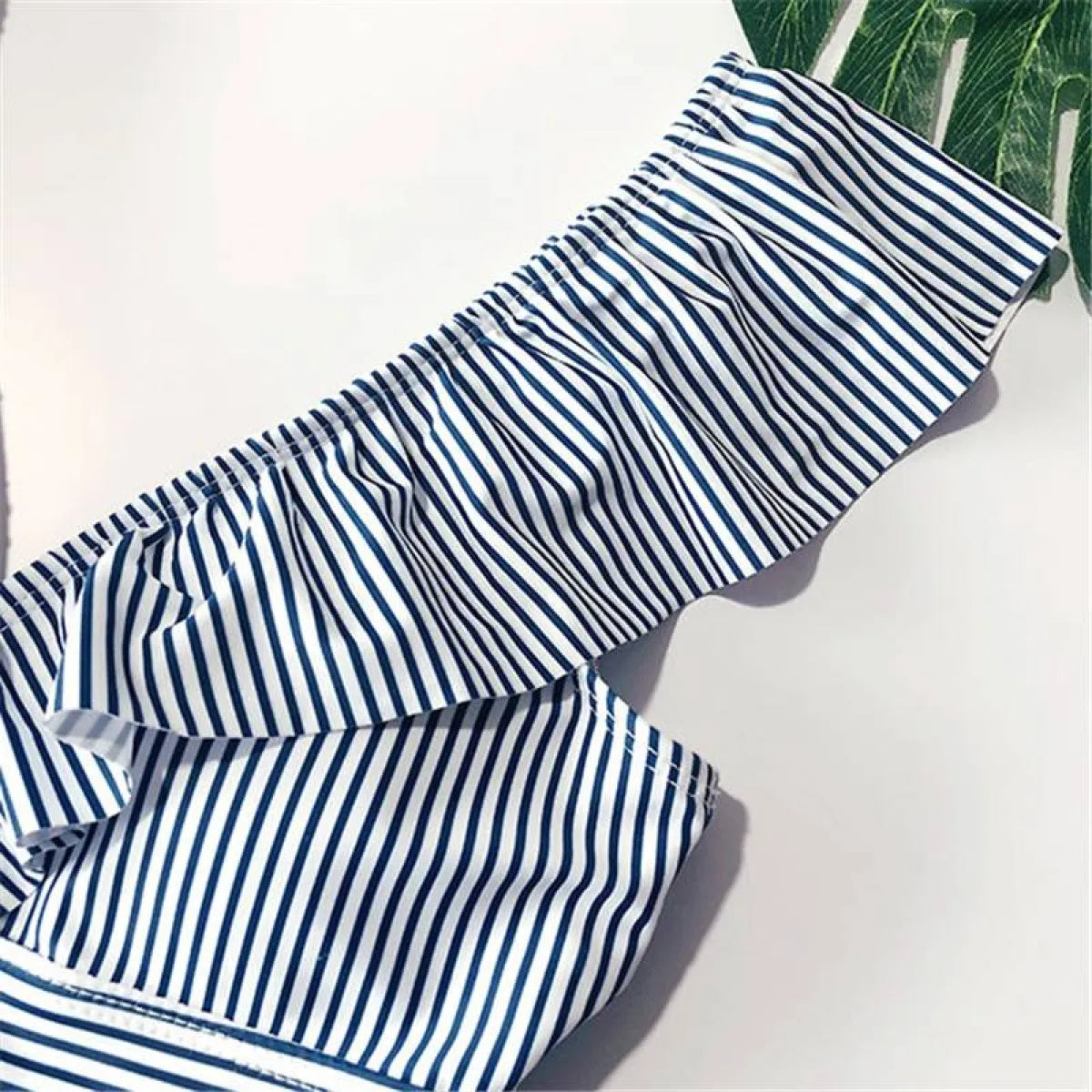 Striped Ruffled Swimsuit from Kawaii Stop