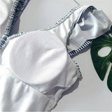 Striped Ruffled Swimsuit from Kawaii Stop