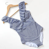Striped Ruffled Swimsuit from Kawaii Stop
