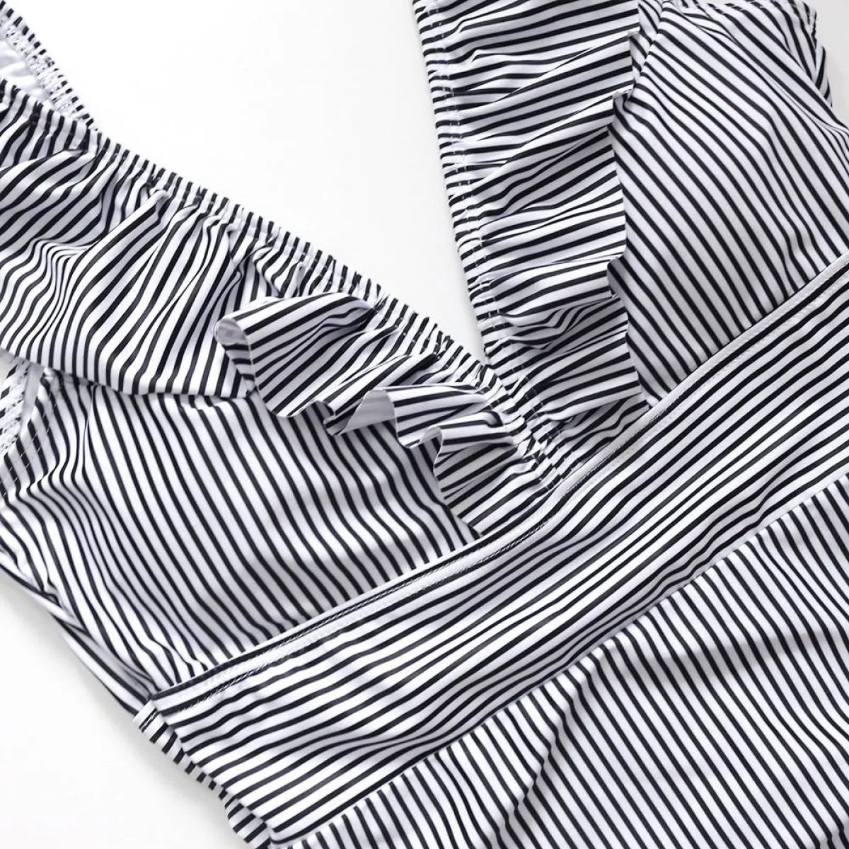 Striped Ruffled Swimsuit from Kawaii Stop