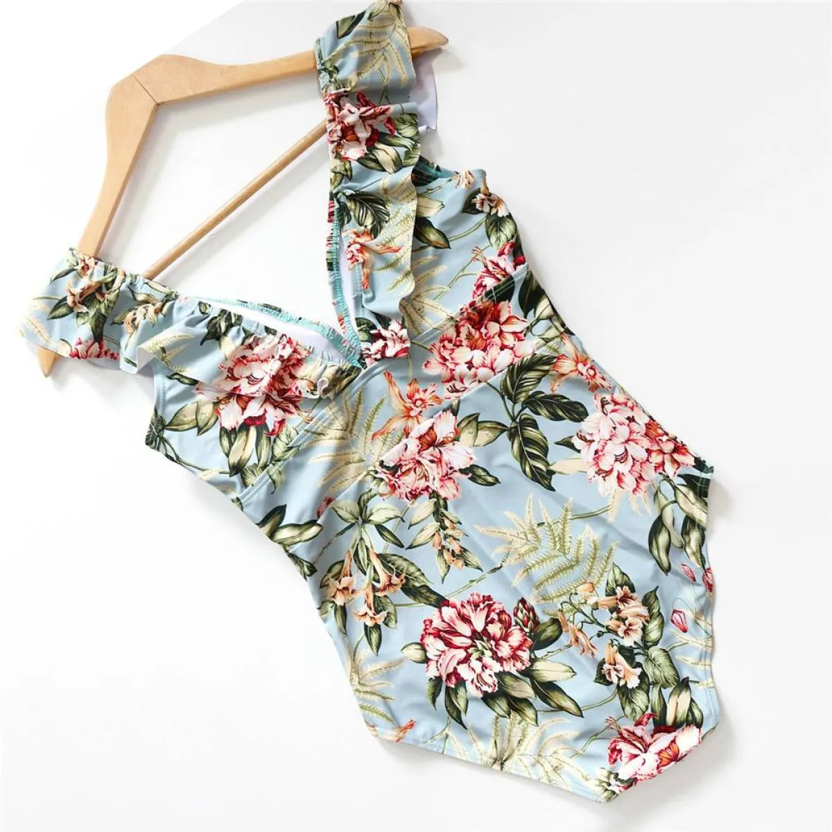Striped Ruffled Swimsuit from Kawaii Stop