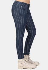 striped skinny jeans from London Rag International