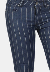 striped skinny jeans from London Rag International