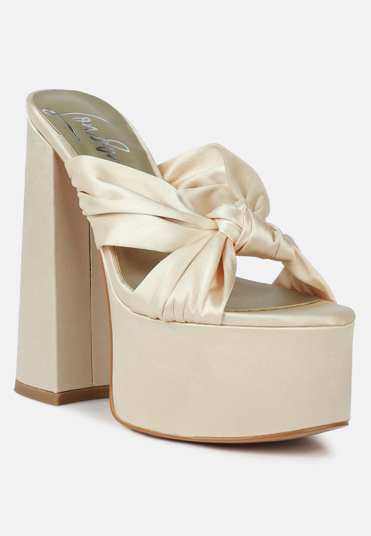 Strobing Knotted Chunky Platform Heels from London Rag International