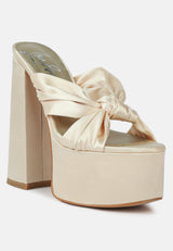Strobing Knotted Chunky Platform Heels from London Rag International