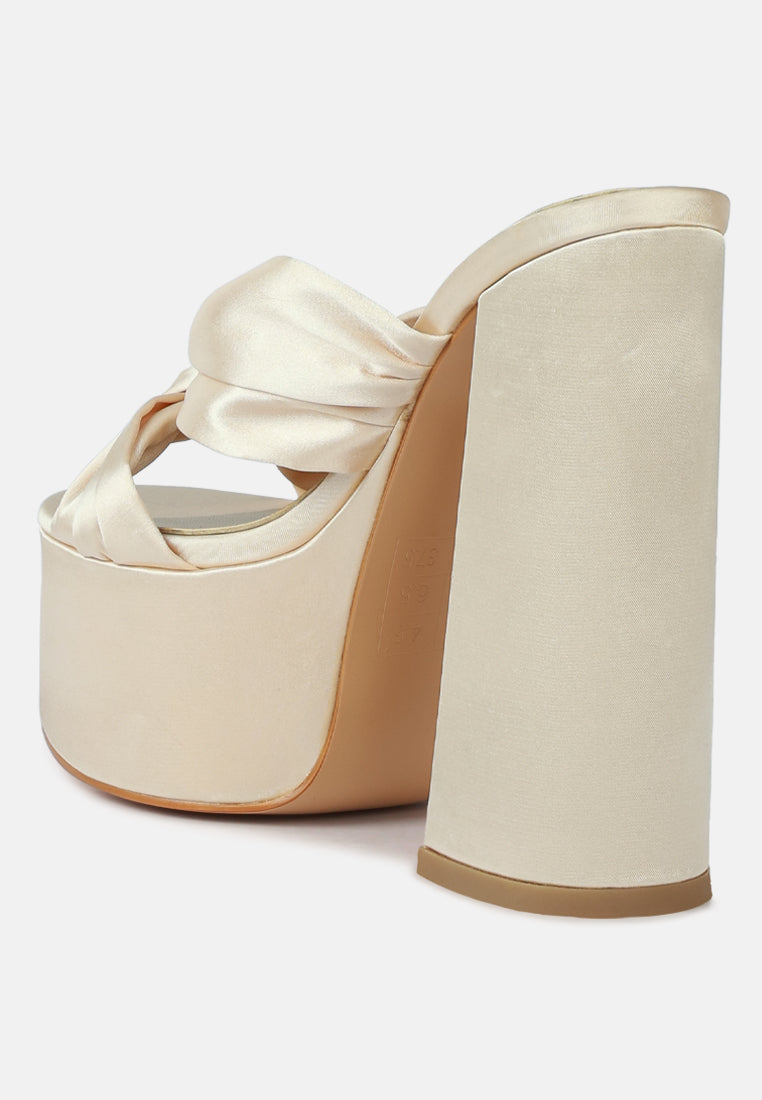 Strobing Knotted Chunky Platform Heels from London Rag International