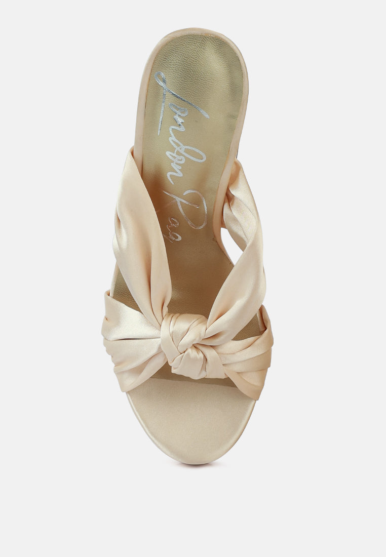 Strobing Knotted Chunky Platform Heels from London Rag International