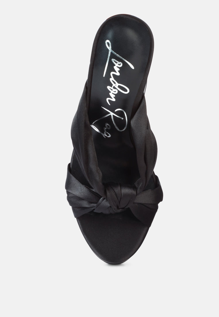 Strobing Knotted Chunky Platform Heels from London Rag International