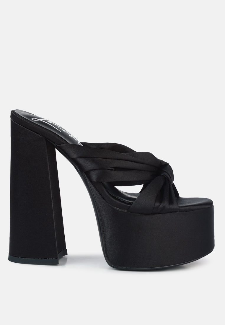Strobing Knotted Chunky Platform Heels from London Rag International