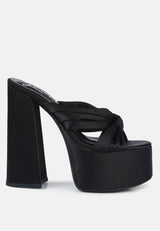 Strobing Knotted Chunky Platform Heels from London Rag International