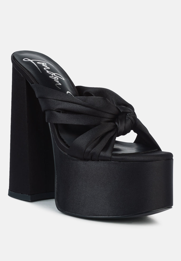 Strobing Knotted Chunky Platform Heels from London Rag International