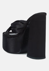Strobing Knotted Chunky Platform Heels from London Rag International