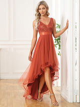 A-Line High-Low Tulle Prom Dress from MsDressly