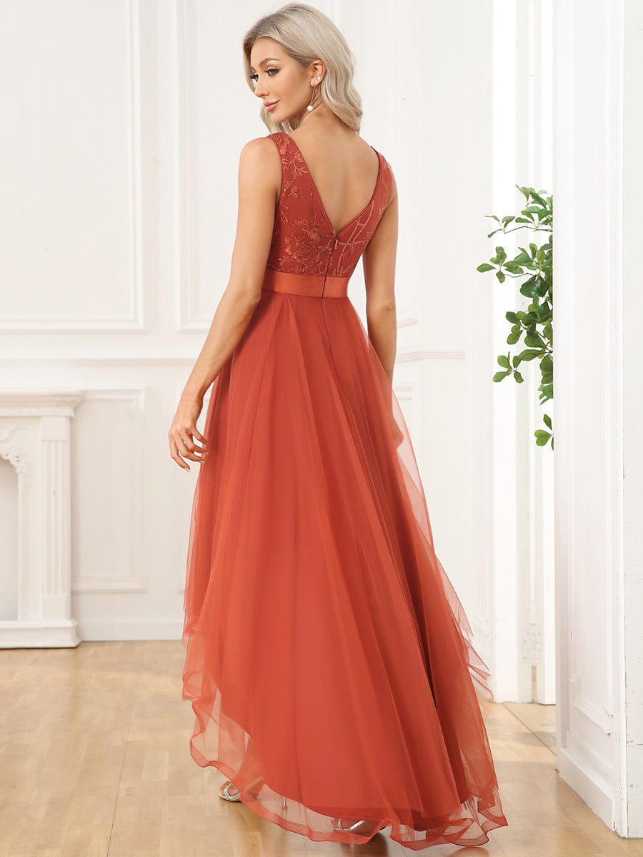 A-Line High-Low Tulle Prom Dress from MsDressly