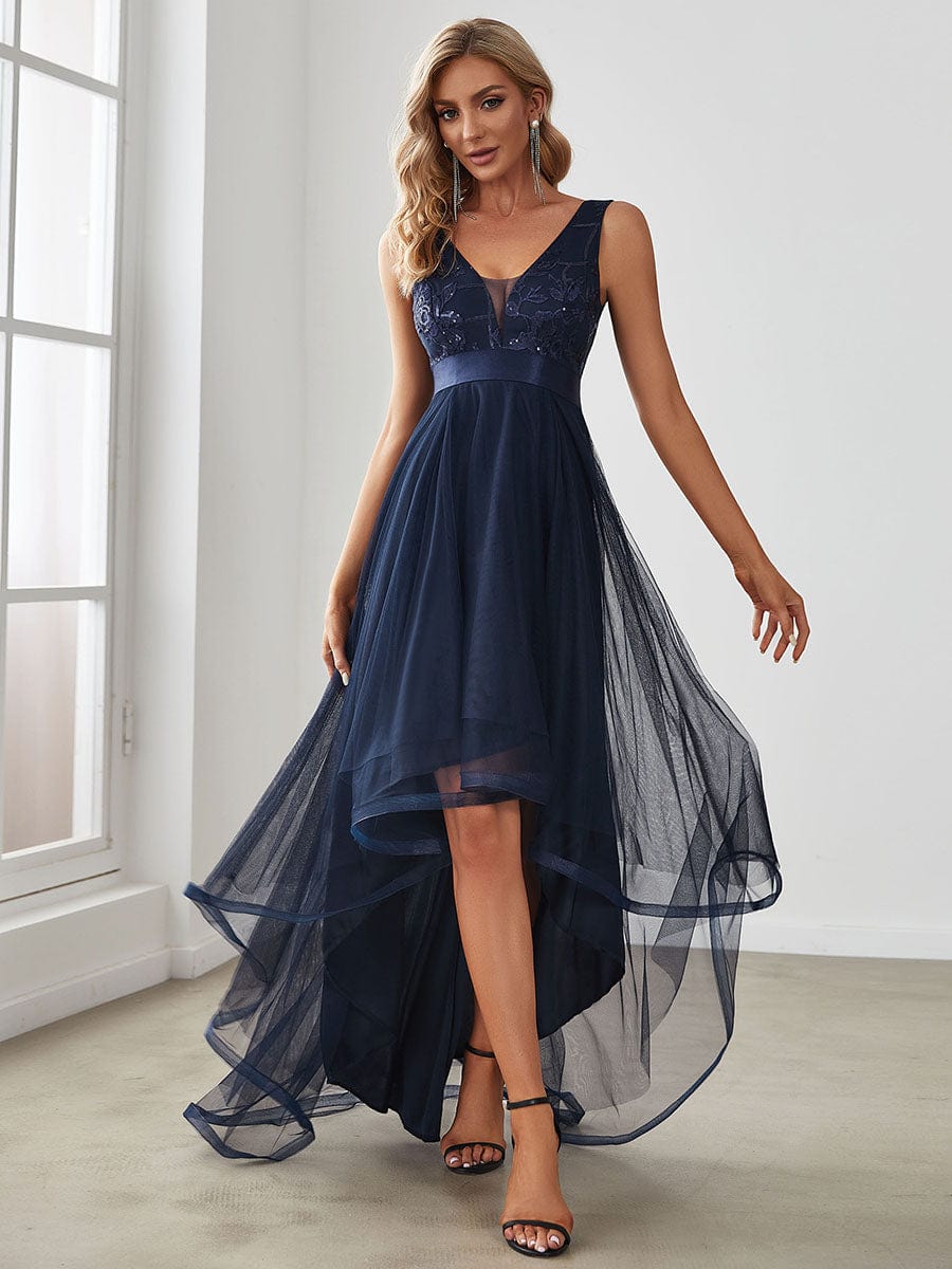 A-Line High-Low Tulle Prom Dress from MsDressly