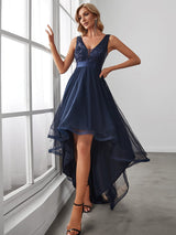 A-Line High-Low Tulle Prom Dress from MsDressly