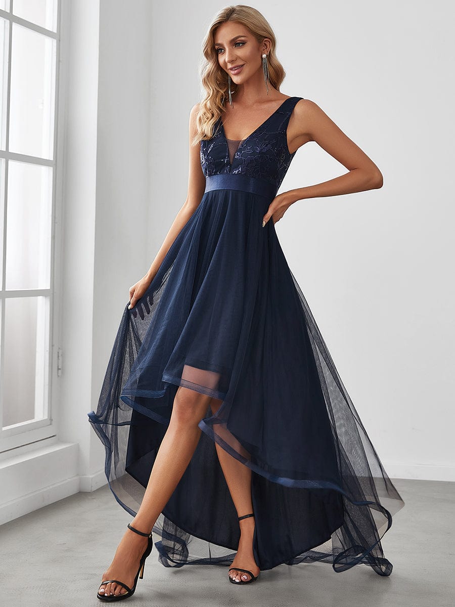 A-Line High-Low Tulle Prom Dress from MsDressly
