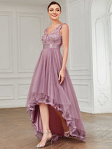 A-Line High-Low Tulle Prom Dress from MsDressly