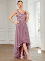 A-Line High-Low Tulle Prom Dress from MsDressly