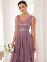 A-Line High-Low Tulle Prom Dress from MsDressly