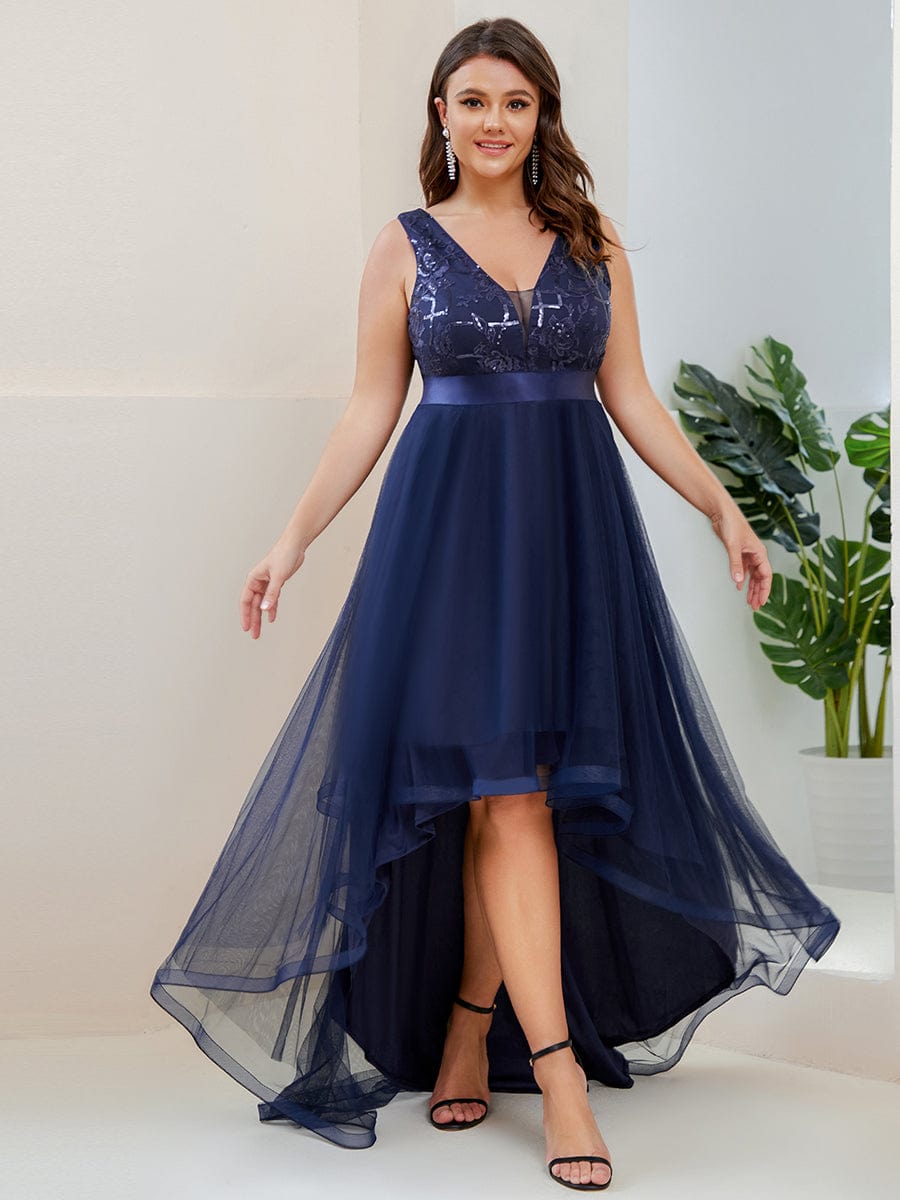 A-Line High-Low Tulle Prom Dress from MsDressly