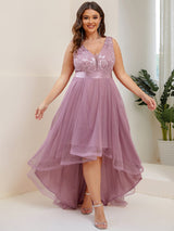 A-Line High-Low Tulle Prom Dress from MsDressly
