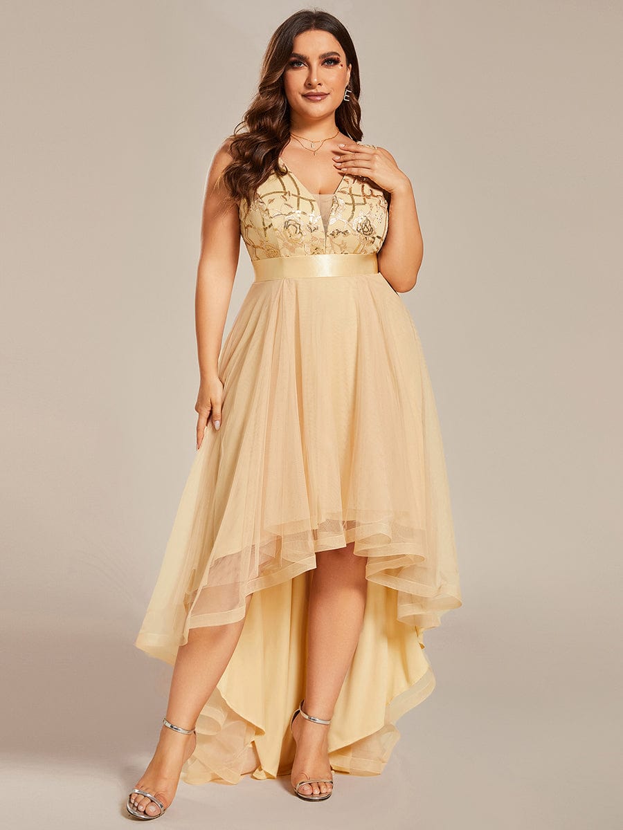 A-Line High-Low Tulle Prom Dress from MsDressly