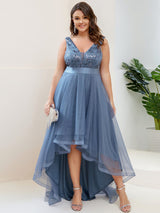 A-Line High-Low Tulle Prom Dress from MsDressly