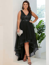 A-Line High-Low Tulle Prom Dress from MsDressly
