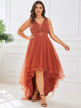 A-Line High-Low Tulle Prom Dress from MsDressly