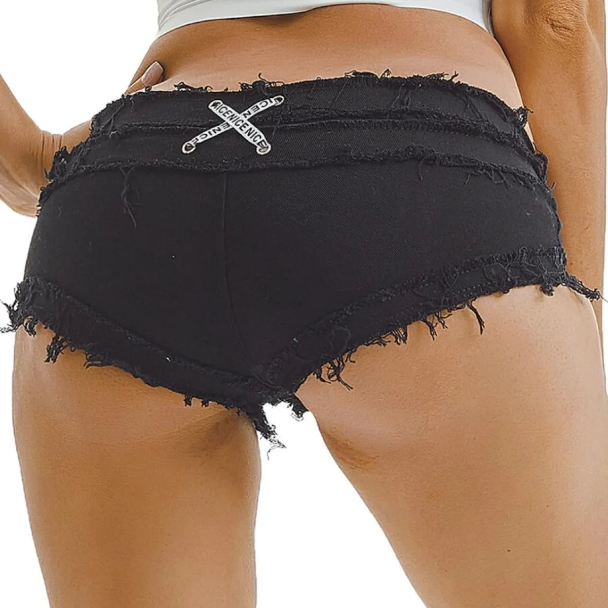Summer Denim Booty Shorts Strap from Kawaii Stop