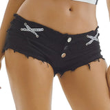 Summer Denim Booty Shorts Strap from Kawaii Stop